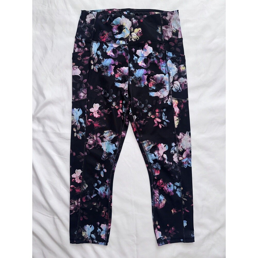 AVIA Sz Small Women Leggings Geometric Pocket Stretch Pants